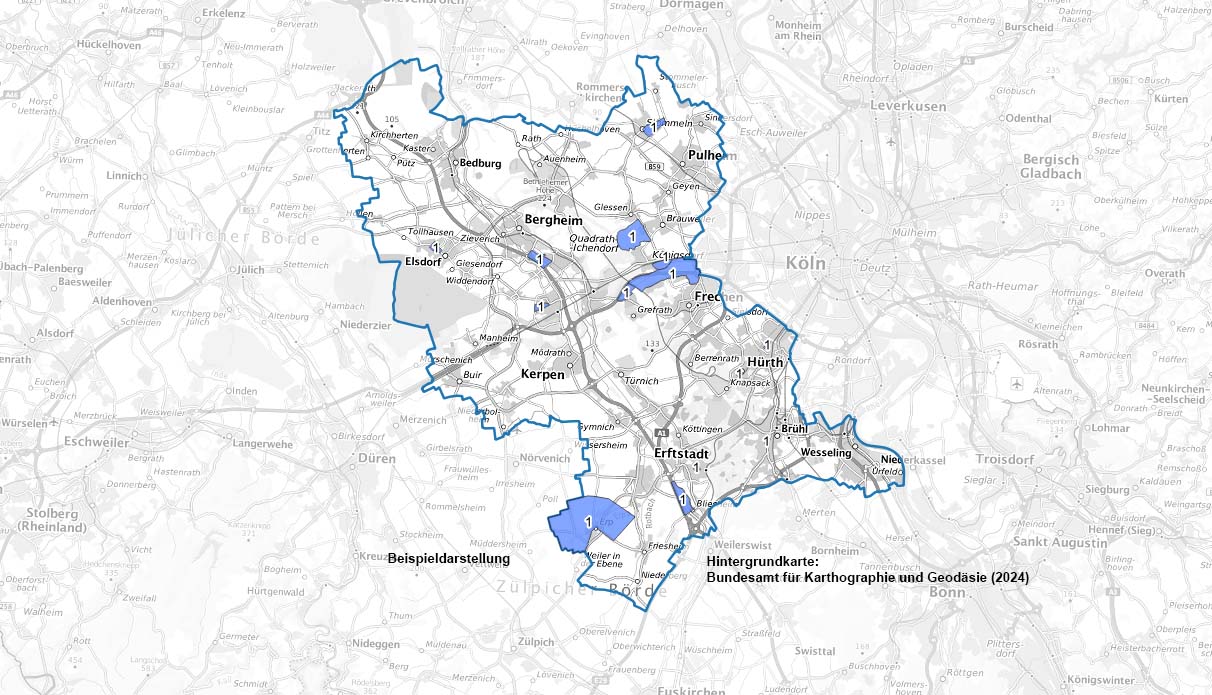 Kreiskarte Rhein-Erft-Kreis