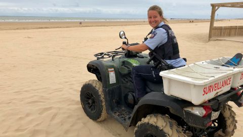 Beach patrol with the "police nationale"