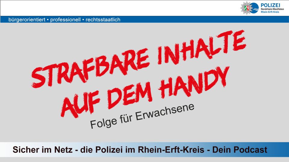 Strafbare Inhalte auf dem Schülerhandy Folge Erwachsene