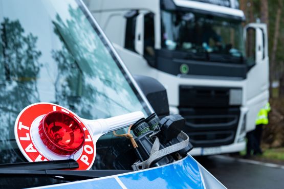 Beispielfoto einer Lkw-Kontrolle