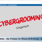 Schriftzug Cybergrooming ungarisch
